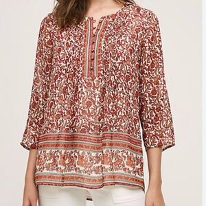 Meadow Rue (Anthropologie)  Floral Blouse - Petite Medium